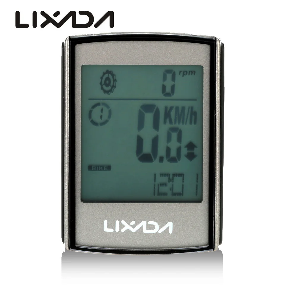 Lixada Wireless Bicycle Computer Bike Odometer Speedometer LCD Display 3 in 1 Cycling Computer With Cadence Heart Rate Monitor
