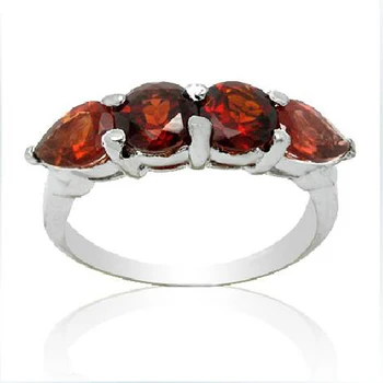 

Real Qi Xuan_Simple And Elegant Dark Red Stone Woman Simple Rings_S925 Solid Sliver Finger Rings_Manufacturer Directly Sales