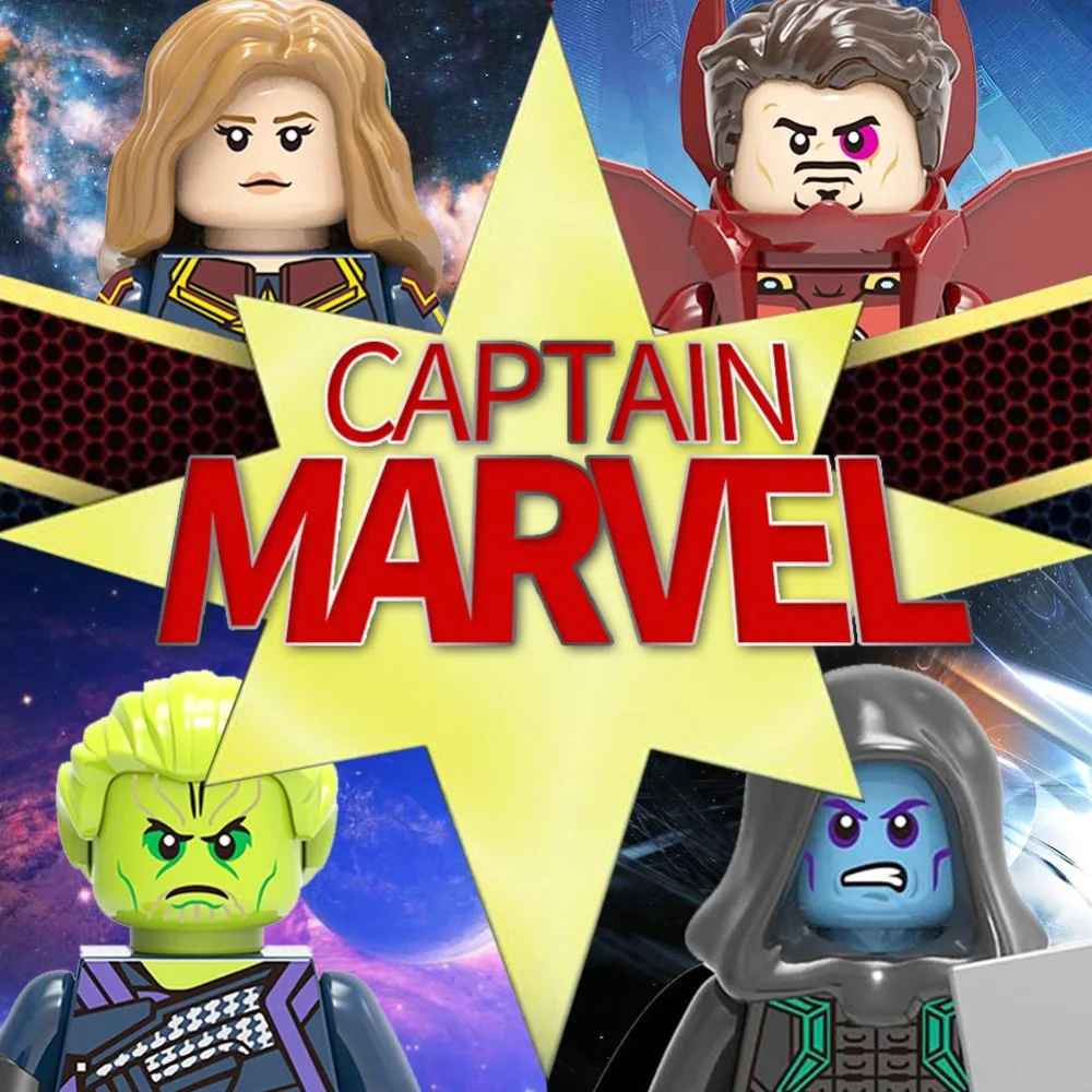 

Captain Marvel Legoingly Avengers Spiderman Hulk Thanos Groot bricks figures Building Blocks compatible Legoes Gift Kid toys 25