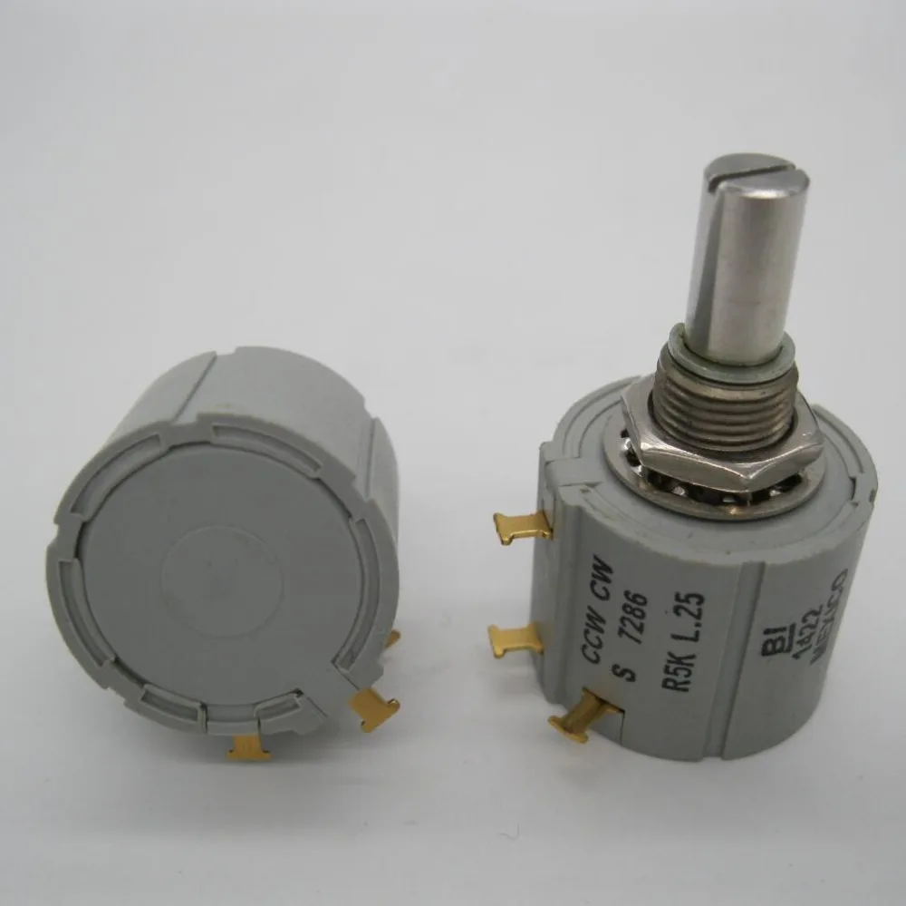 Многооборотный потенциометр 10 колец раньше CCW CW S 7286 R1K L.25 BI Мексика 2 Вт
