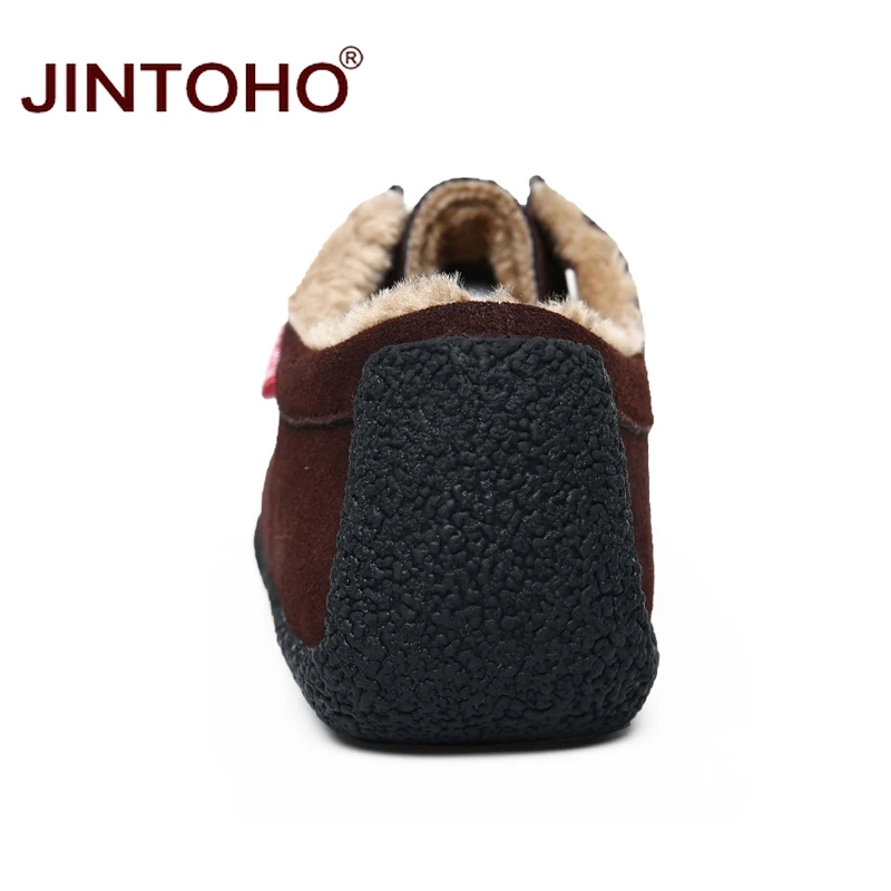 JINTOHO зимняя обувь для снега брендовая мужская модная повседневная кожаная