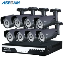 8ch HD 1920 p видеонаблюдения DVR видео H.264 Регистраторы и наружная Черный Пуля 3mp безопасности системный комплект для фотокамеры наблюдения оповещение по электронной почте
