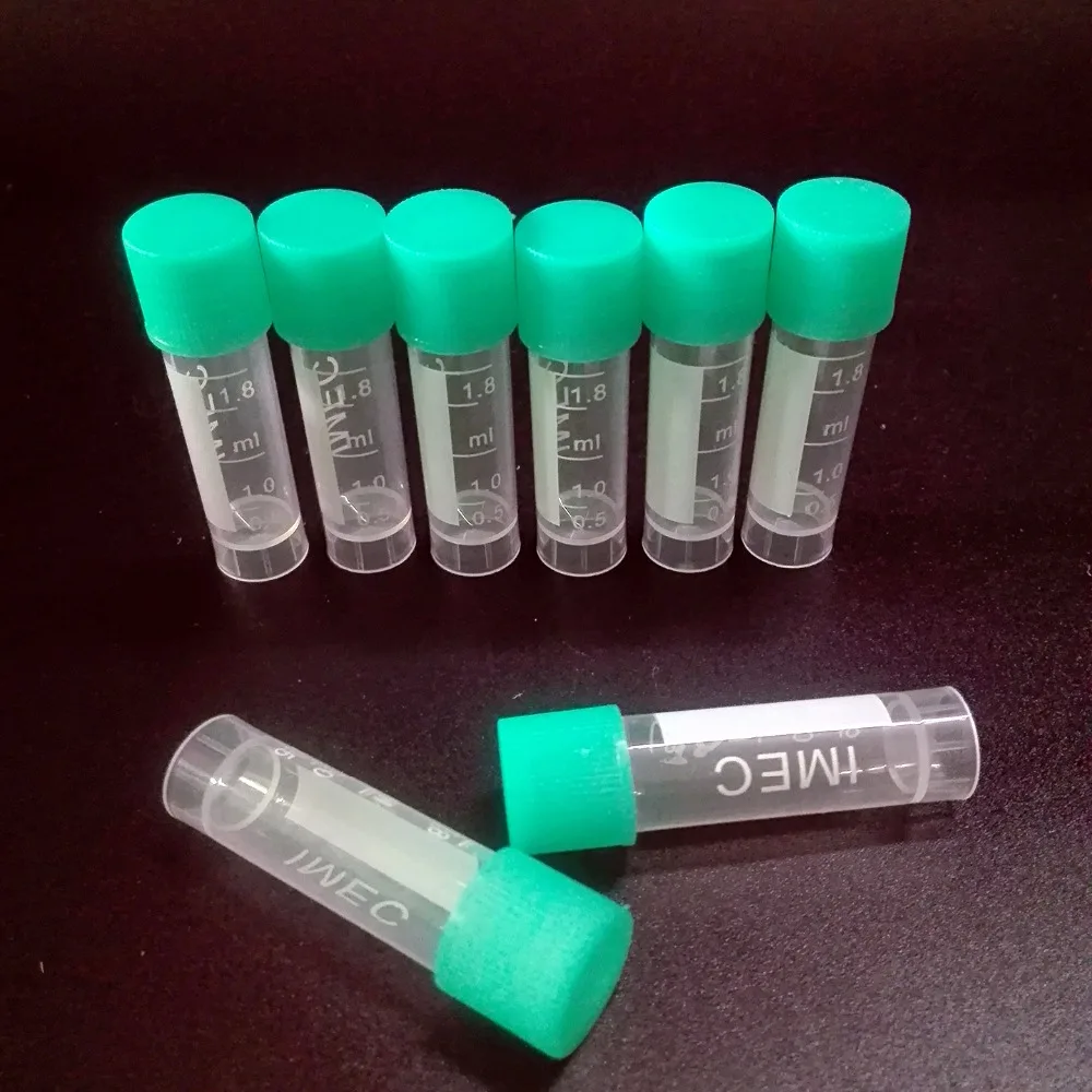 Centrifuge tube 100pcs Laboratory Freezing Tubes 1.8ml 2mL Graduated PP Plastic With Screw Cap