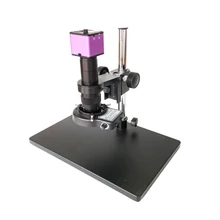 Пульт дистанционного управления 16MP 1080 P HDMI USB цифровой видео микроскоп камера 10X-300X C-Mount объектив+ для установки на столе, большого размера стенд