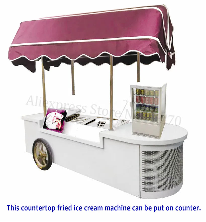 Столешница машина для жареного мороженого квадратная сковорода с 6 горшков Коммерческая для обжарки рулонная машина для йогурта из нержавеющей стали