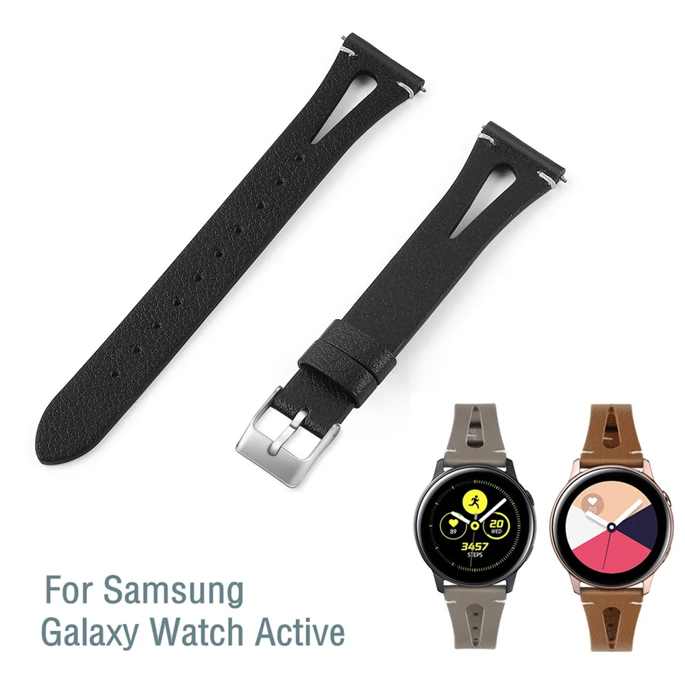 Ремешок для часов из натуральной кожи Samsung Galaxy Watch Active Smartwach сменный ремешок