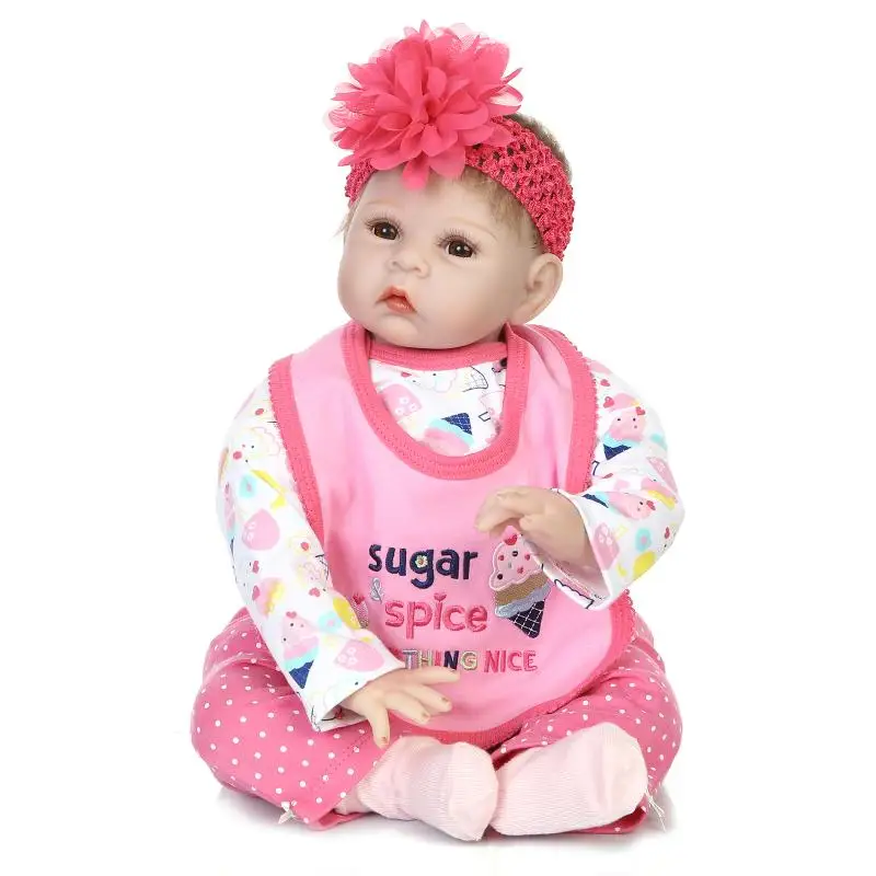 

55cm Soft silicone reborn baby dolls toys for girls accompany doll child present gift newborn babies early education bedtime toy