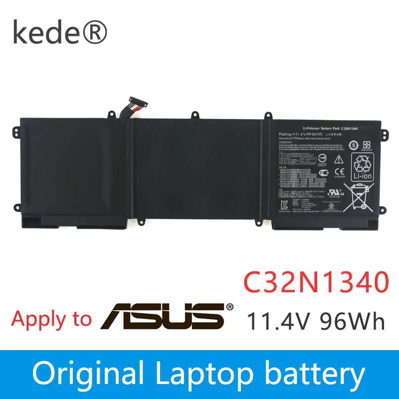 Оригинальный аккумулятор kede 11 4 в 96 Втч для ноутбука C32N1340 планшета Asus Zenbook NX500 NX500J