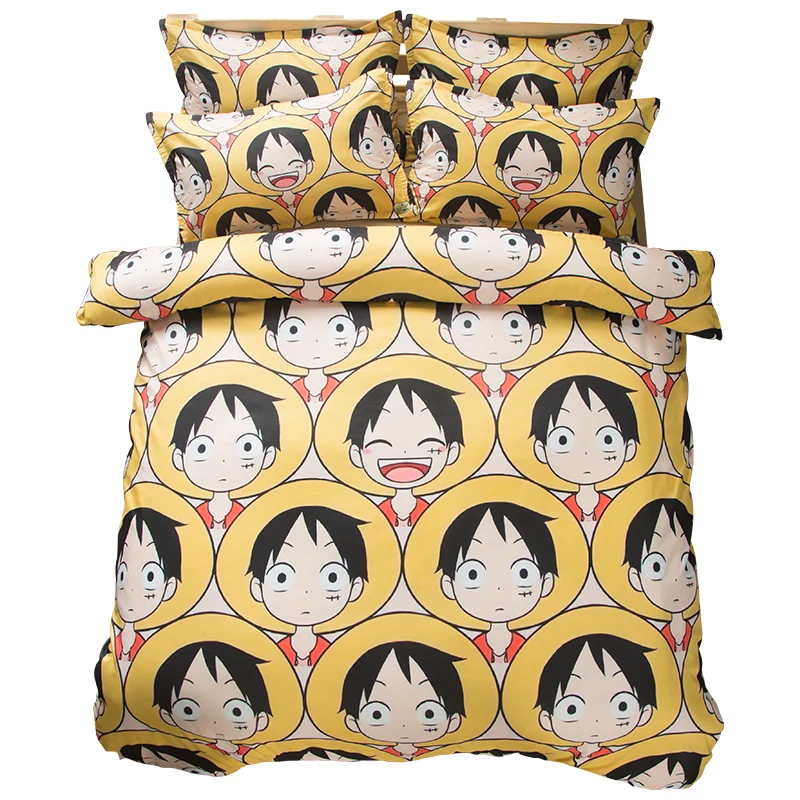 Лидер продаж Комплект постельного белья с аниме для мальчиков Luffy пододеяльник