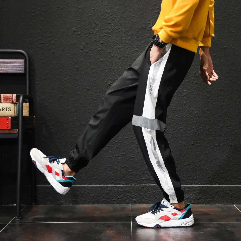 الشارع الشهير ركض pantalon أوم الهيب هوب السراويل الرجال شريط هومبر sweatpants رجل السراويل الترنك الجمالية روبا hombre عارضة رياضة