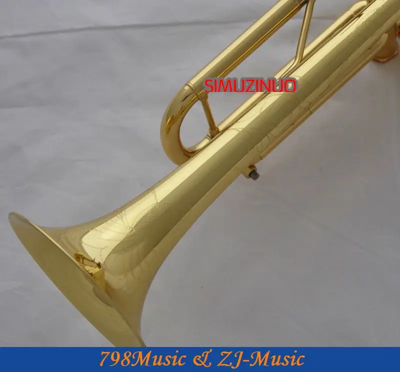 Профессиональный золотой Джаз Трубы 3 монель Клапан ушка ключи-бемоль Рог+ Case