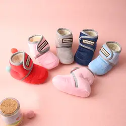 Phynier/зимняя обувь для новорожденных 0-6 месяцев, 1 год, мягкая подошва, для мужчин и женщин, теплая детская хлопковая обувь, обувь для малышей