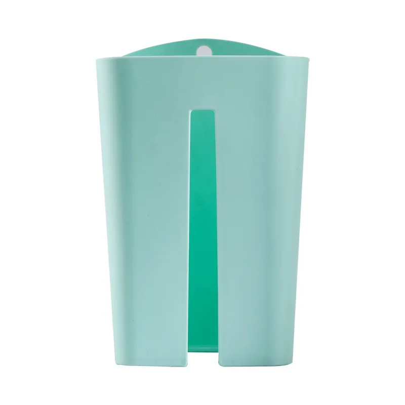 Household Wall-mounted Paper Towel Extraction Box Plastic Garbage Bag Storage Box - Цвет: Green