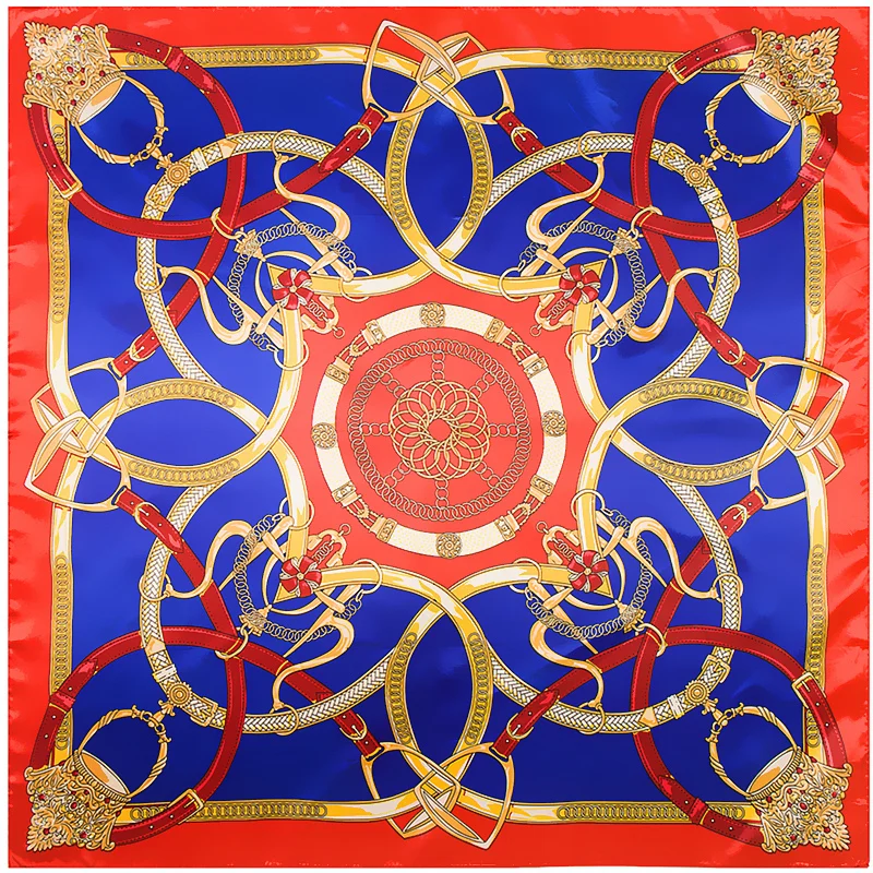 

2017 New Arrival Luxury Brand 100%Twill Silk Woman Scarf Square Scarf Spain Chian Belt Solid Silk Scarf&Wraps Hijab 90cm x 90cm
