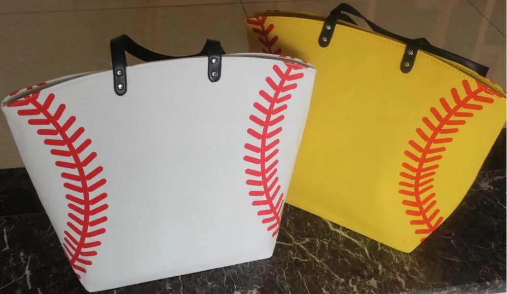 wholesale new 200pcsNew baseball Kids Cotton Canvas Sports Bags Baseball Softball Tote Bag for