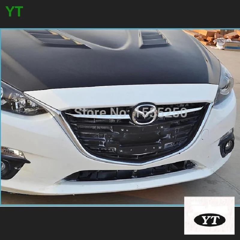 

Car front grille trim auto grille decoration cover for Mazda 3 2014 2015 ,ABS chrome,2pc/lot,car accessories