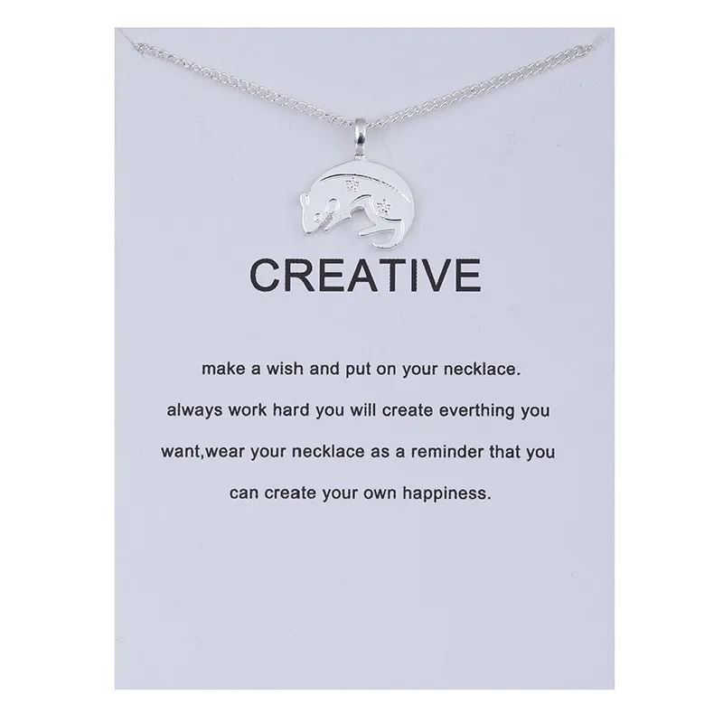 

Fashion Jewelry Animal Zodiac Mouse Choke Necklaces New Life Rabbit Alloy Clavicle Pendant Chocker Necklace Gift