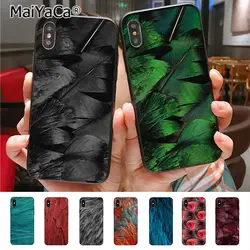 MaiYaCa перо текстуры новый роскошный моды сотовый телефон чехол для Apple iPhone X 8 7 6 6 S плюс 5 5S SE 5C Касс
