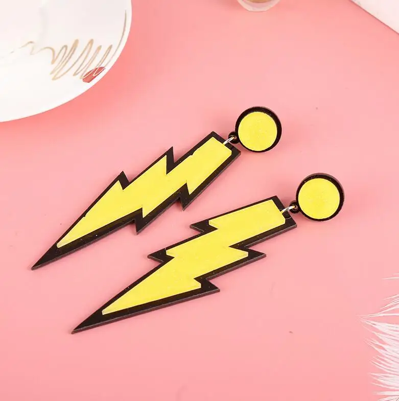 Модные ювелирные изделия акриловый lightning Желтый Красный Фиолетовый
