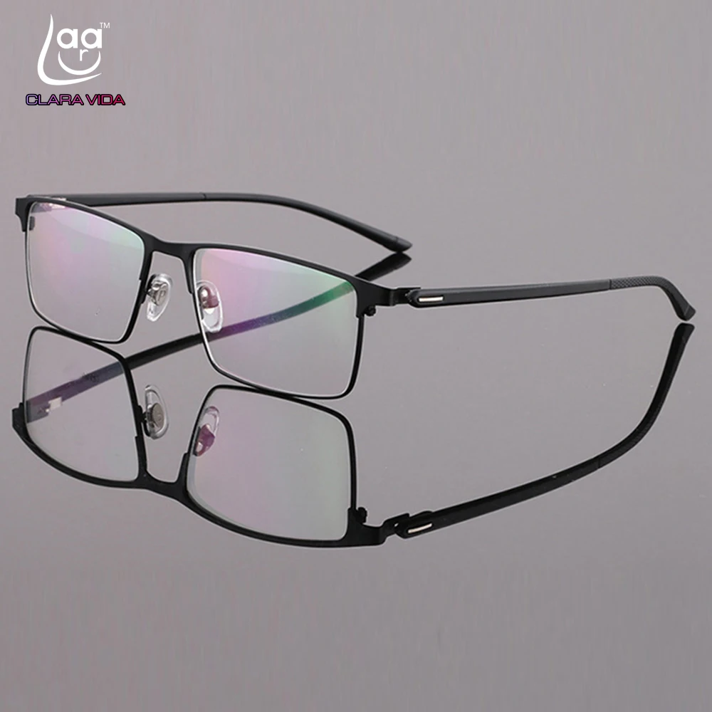 Tanie CLARA VIDA = progresywne okulary wieloogniskowe do czytania okulary z pełnym obrzeżem tytanowe okulary z lekkiego stopu patrz blisko i daleko od góry 0 dodaj + 0,75 do + 4