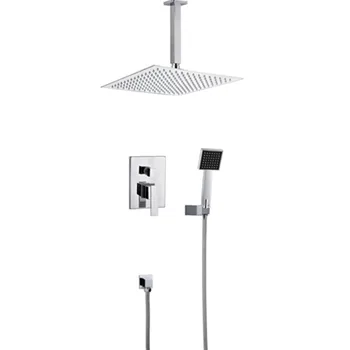 

doccia 12'' Concealed Square Hot And Cold Mixer Shower Set 2 Way Ceiling Shower Kit -Free Shipping
