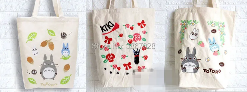 Новая Оригинальная сумка через плечо My Neighbor Totoro Kiki Холщовая Сумка для