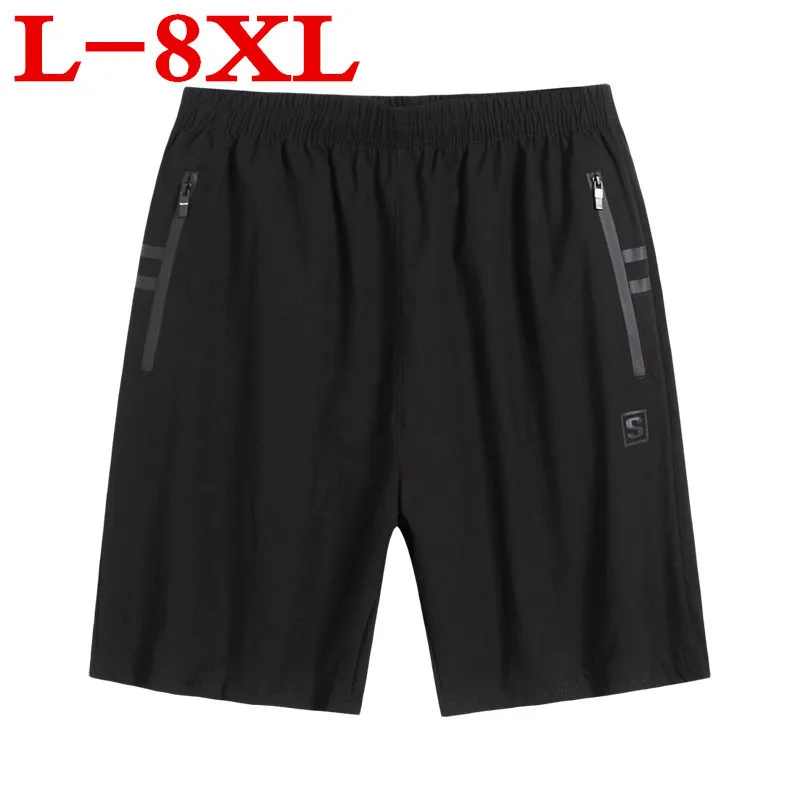 

2018 NEW high quality 10XL 9XL 8XL 7XL Summer thin big man plus size XL shorts Black short big size thin trousers