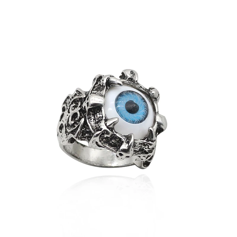 

Fashion New Gothic Monster Satan Ghost Evil Eye Variation Eagle Eye Finger Ring Cool Men Jewelry Gift Selection Direct Sales