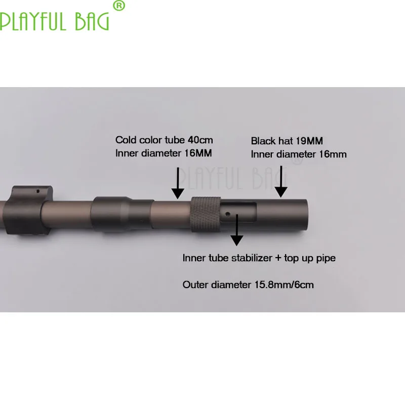 

Outdoor activities CS Mk12 mOD1 water bullet gun accessories Concave and convex upgrade material tube M110 decorative tube M09