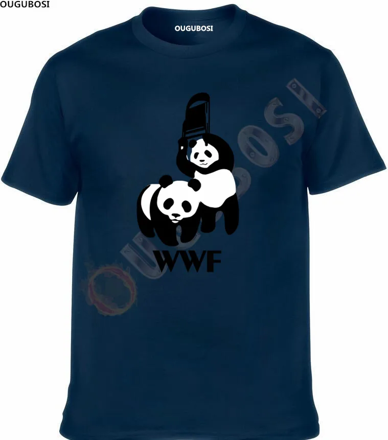 

WWF Funny Panda Bear funny banksy sumo Wrestling T Shirt BLACK/WHITE