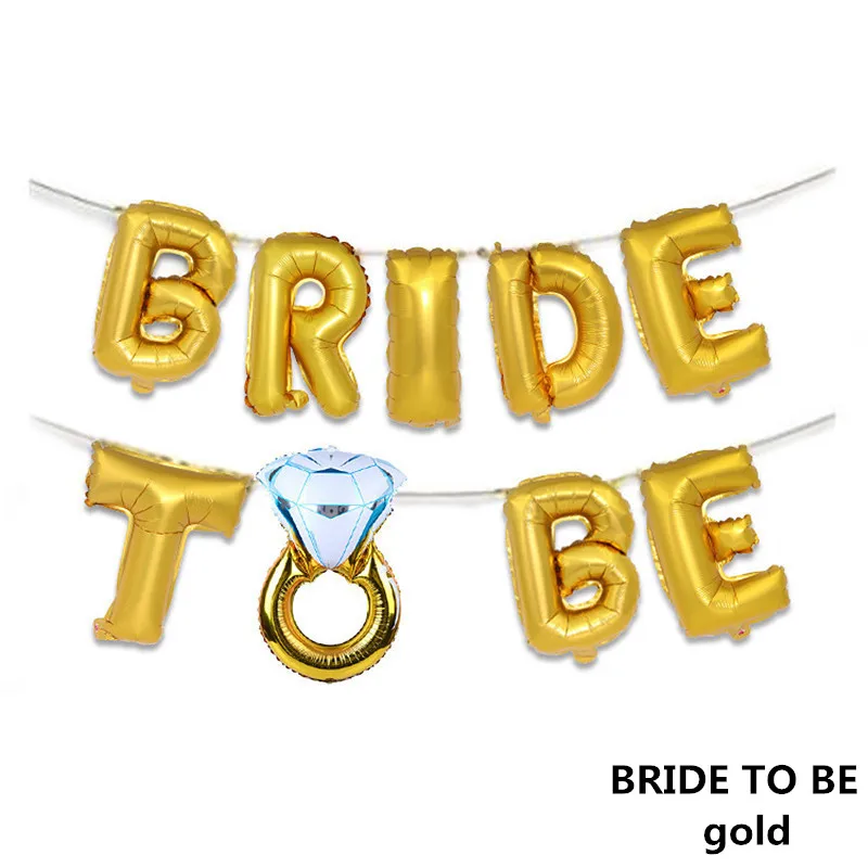 Свадебный воздушный шар из фольги, жених, невеста, любовь, баллон гелия, юбилей, Балон, день рождения, вечеринка, аксессуары для взрослых, вечерние принадлежности - Цвет: Gold Bride to be