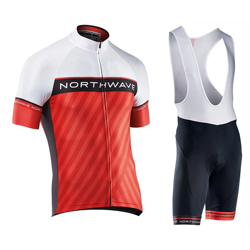 

NW 2018 NORTHWAVE Summer Men Cycling Jersey Short Sleeve Set Breathable bib shorts Bicycle Clothes Gel Pad Clothing #14