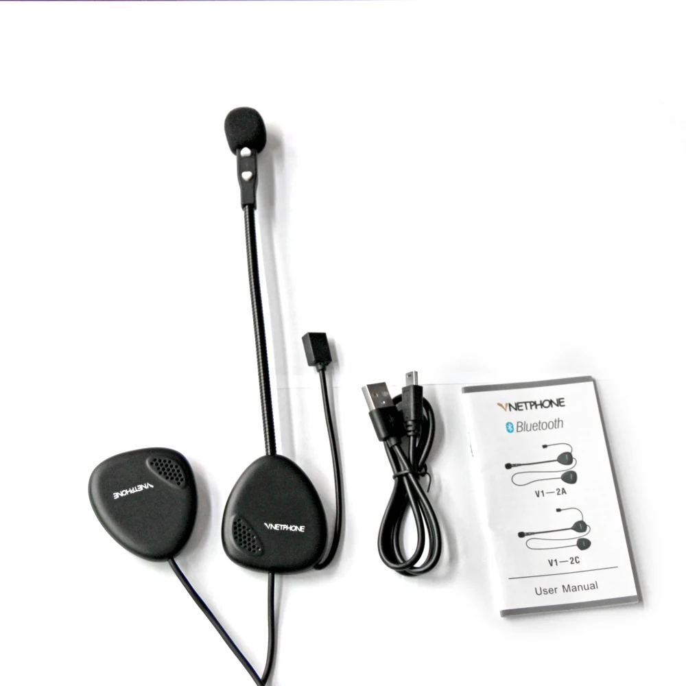 Vnetphone V1-2A Мотоцикл гарнитура 2 всадников говорить Мото шлем домофон музыке стерео