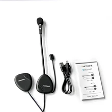 Vnetphone V1-2A Motorcycle Headset 2 Riders Talking Moto Helmet Intercom Stereo Music Waterproof