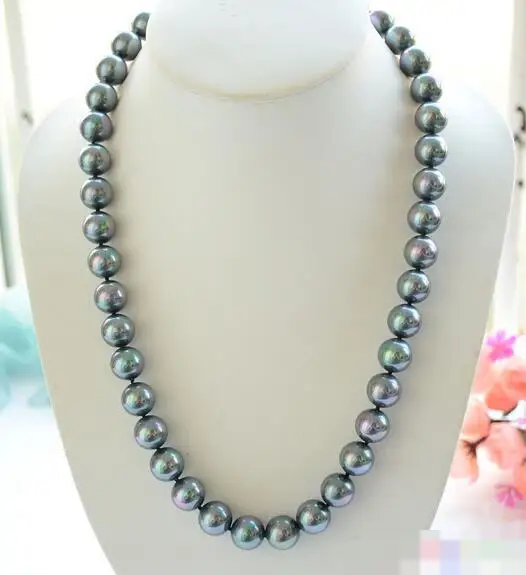 

song voge gem nanJ0738 peacock black round SOUTH SEA SHELL PEARL NECKLACE