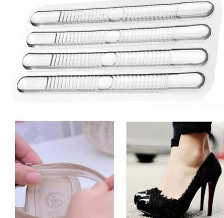 

1Set/4PCS Hot Silicone Gel Back Heel Insert Foot Insole Pad Cushion Shoe Grip Liner gel heel protector