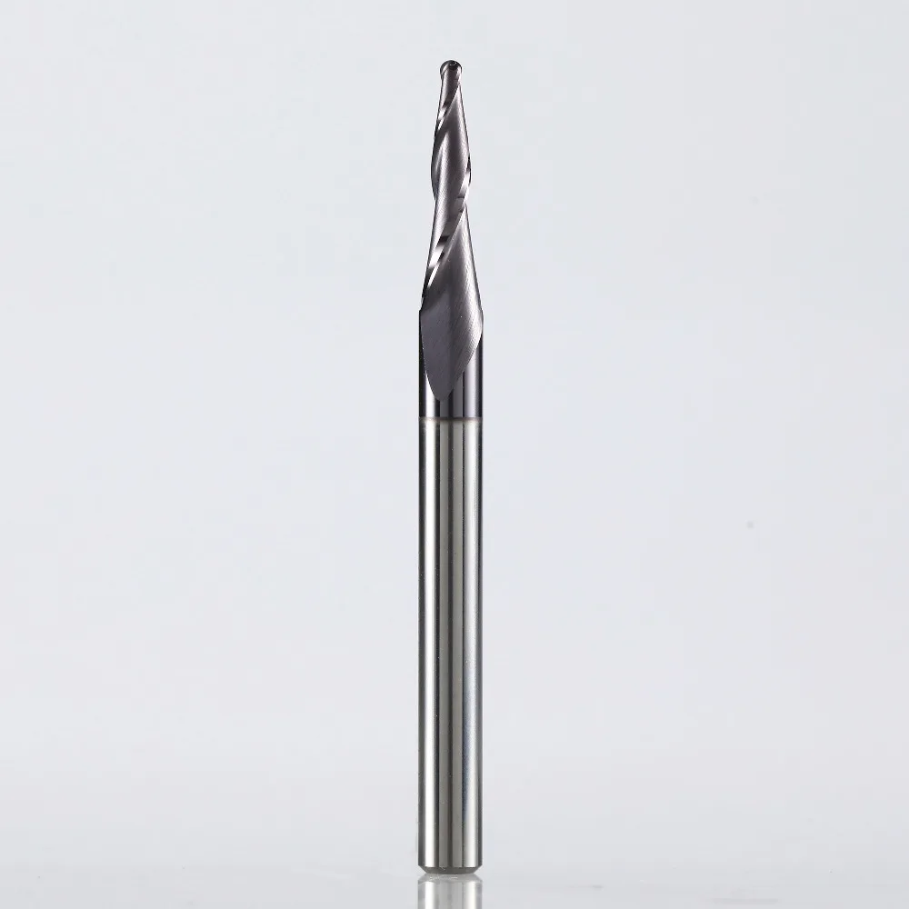 

Tungsten Solid Carbide 4mm R0.75 Ball Nose Tapered End Mills Router Bits cnc Taper Wood Metal Milling Cutters Free Shipping