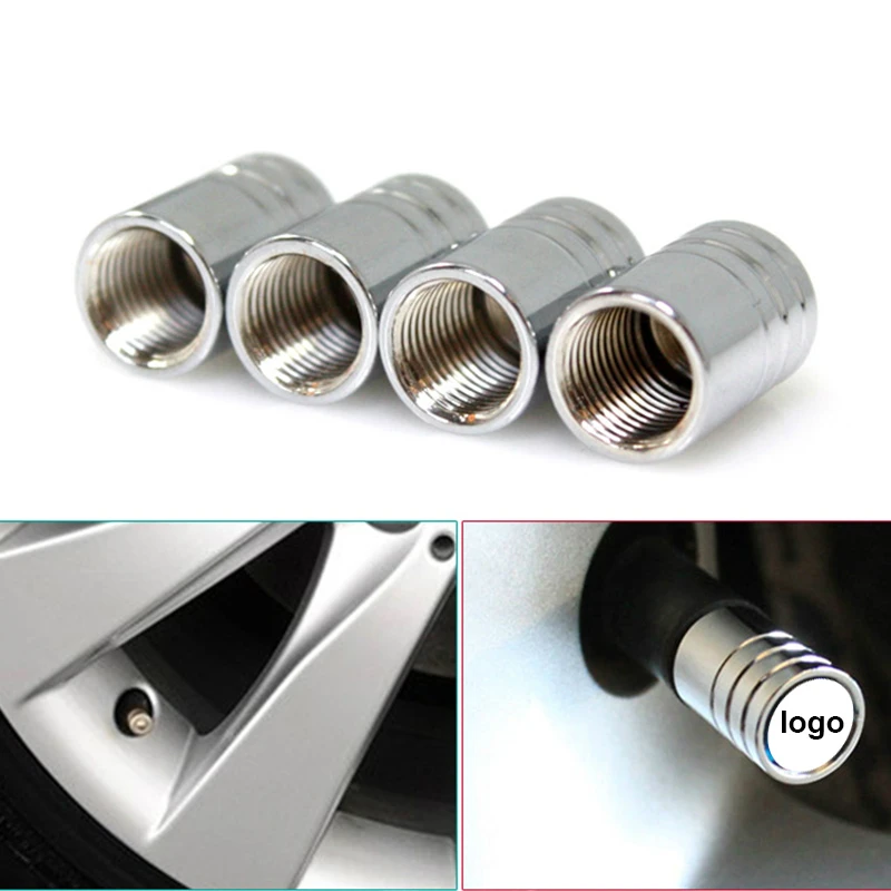 

4x Car Tire Wheel Valve Stem Caps Logo For Hyundai Solaris Creta Tucson IX35 Santa Fe I30 Kona Accent i40 2019 Accessories