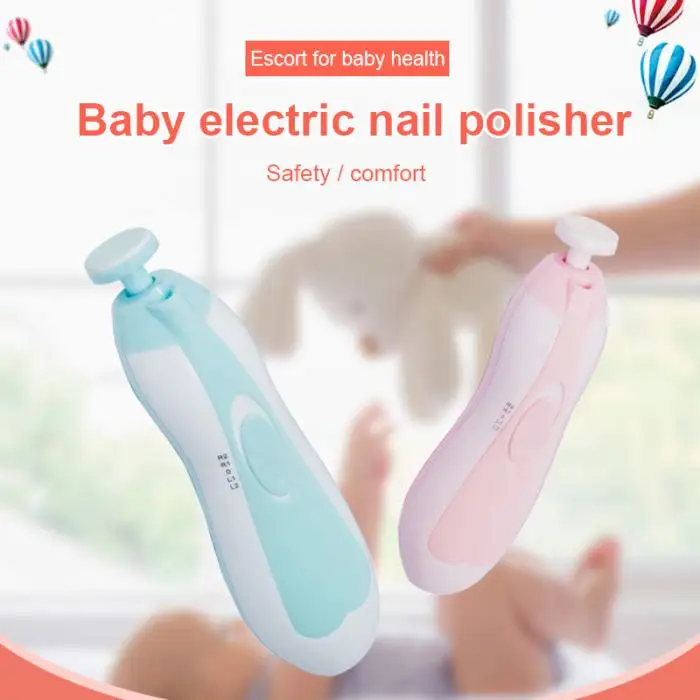 Электрические Детские кусачки для ногтей с светильник 6 шлифовальных головок триммер для ногтей для младенцев M09