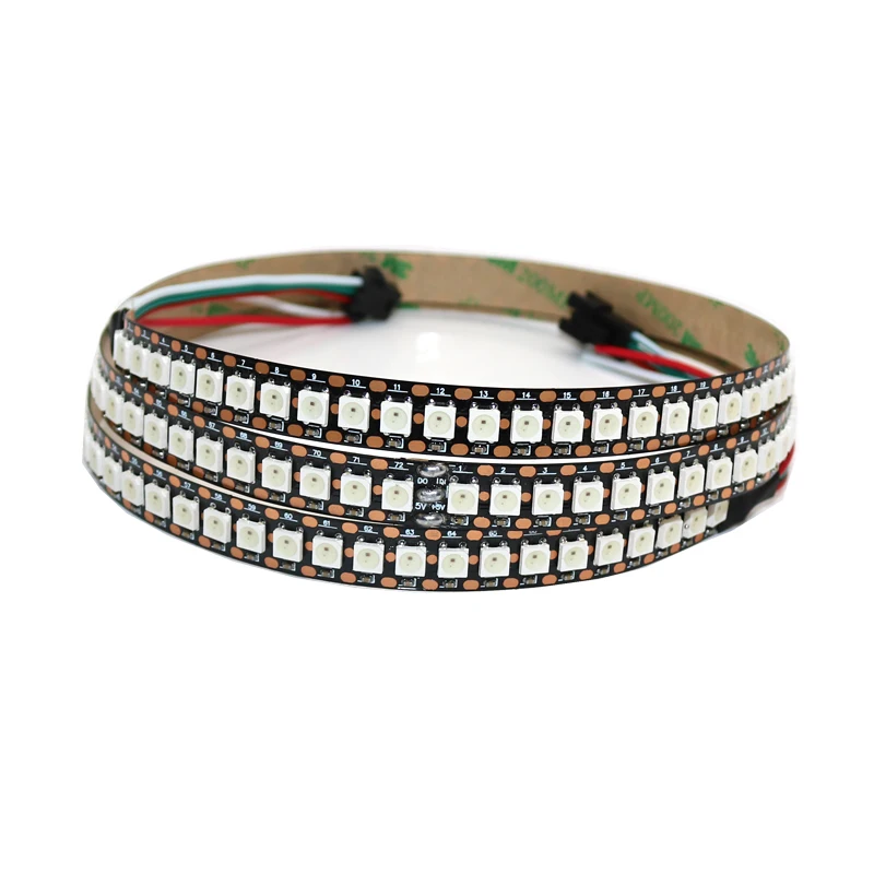 

WS2812 144leds/m RGB Led Strip White PCB/Black PCB DC5V SMD5050 Flexible Ribbon Light Tape Indoor Home Decoration light
