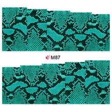 Уникальные Наклейки для ногтей змеиная кожа Водные Наклейки ультратонкие водяные наклейки переводные наклейки для ногтей DIY
