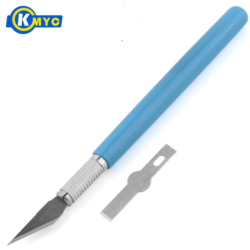 KMYC Stainless Steel Carving Knife for Cakes 2 Pcs Blades Sculpting