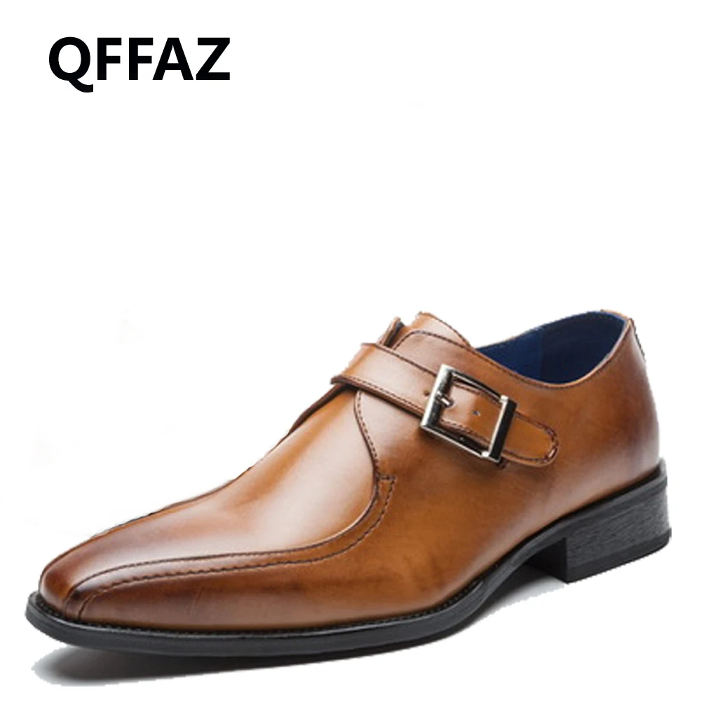 QFFAZ/Мужские модельные туфли в деловом стиле модные свадебные из натуральной кожи