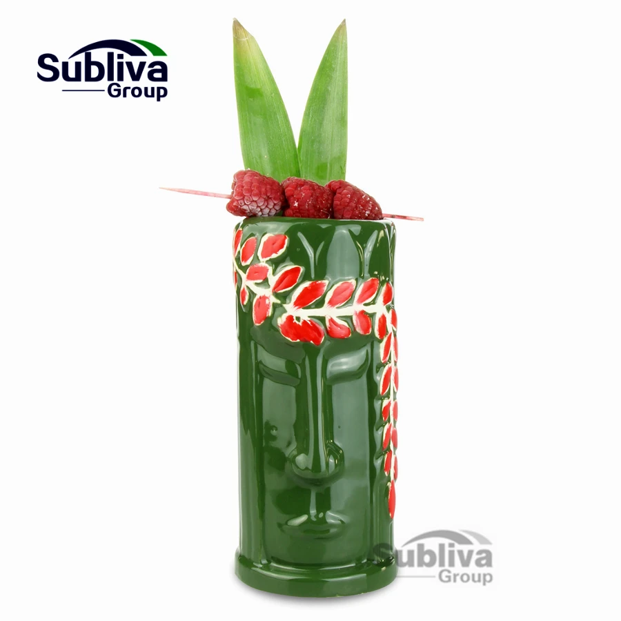 

600ml Hawaii Tiki Mugs Cocktail Cup Beer Beverage Mug Wine Mug Ceramic Tiki Mug Bar Tool