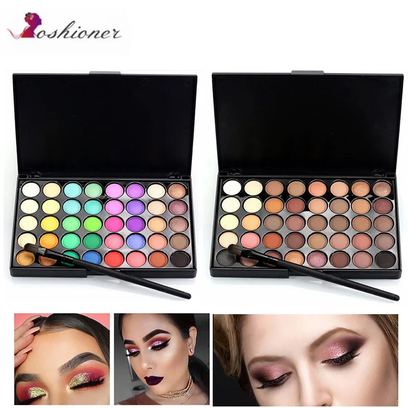 

4/15/40 Colors Naked Eye Makeup Palette Eyeshadow Powder Earth Brush Shadow Set