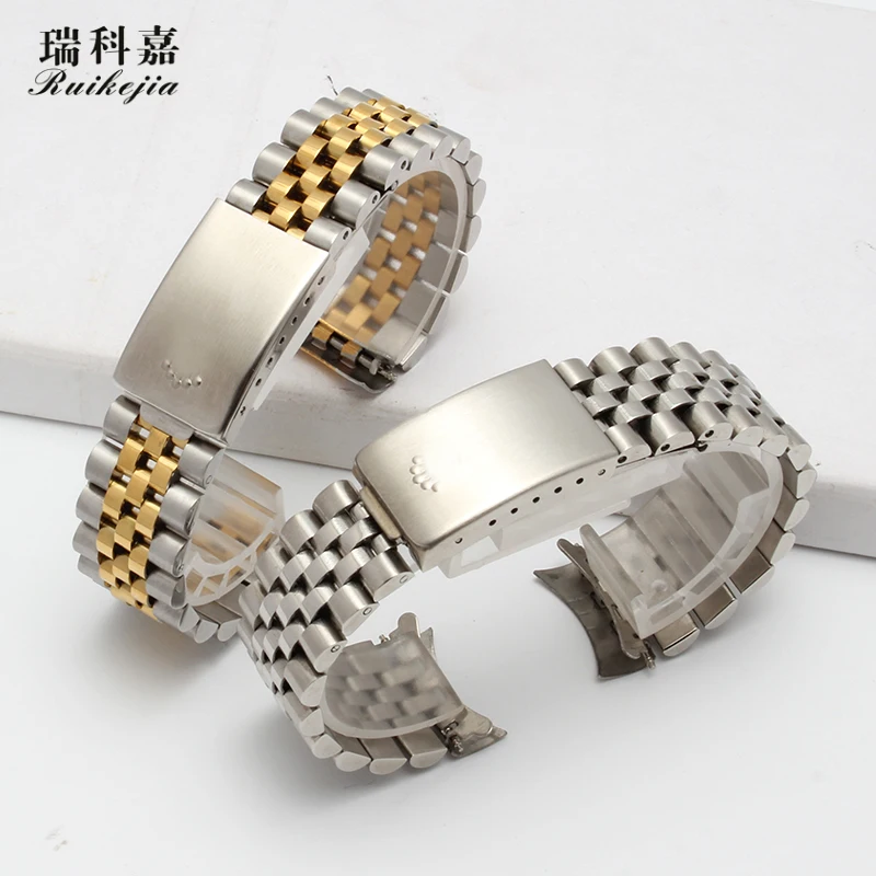 

Applicable to Rx log steel strip 16234 constant motion men and women watch strip steel strap metal bracelet 13MM 17MM 19MM 20MM