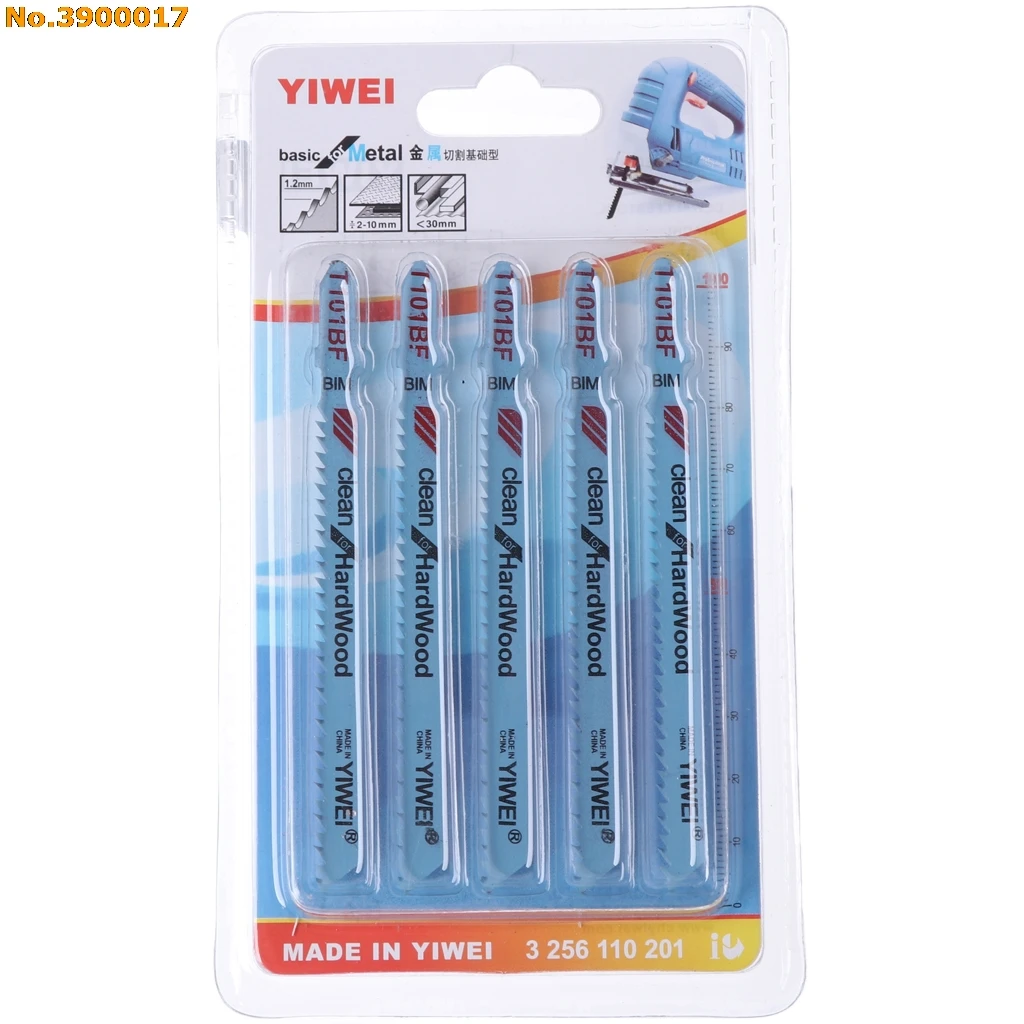 

Arrival 5Pcs/set T123X 4 Inch HCS T-Shank Jigsaw Blades Set For Metal Cutting