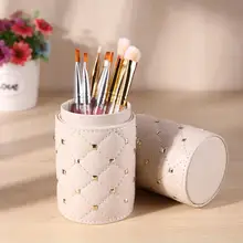 PU Leather Travel Makeup Brushes Bag Pen Holder Storage Empty Holder Cosmetic Brush Bag Brushes Organizer Make Up Tools Dropship 3 size empty portable travel makeup brushes round pen holder cosmetic case pu leather cup brush holder tube storage organizer