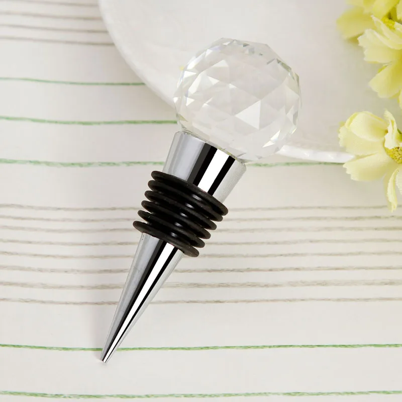 300PCS Clear Crystal Ball Wine Bottle Stopper Bouchon Vin Wine
