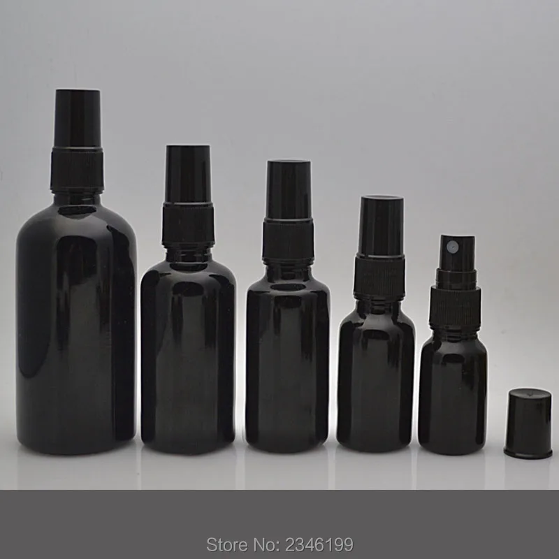 5ML 10ML 15ML 30ML 50ML 100ML Elegant Black Empty Spray Bottle, DIY Black Glass Cosmetic Spray